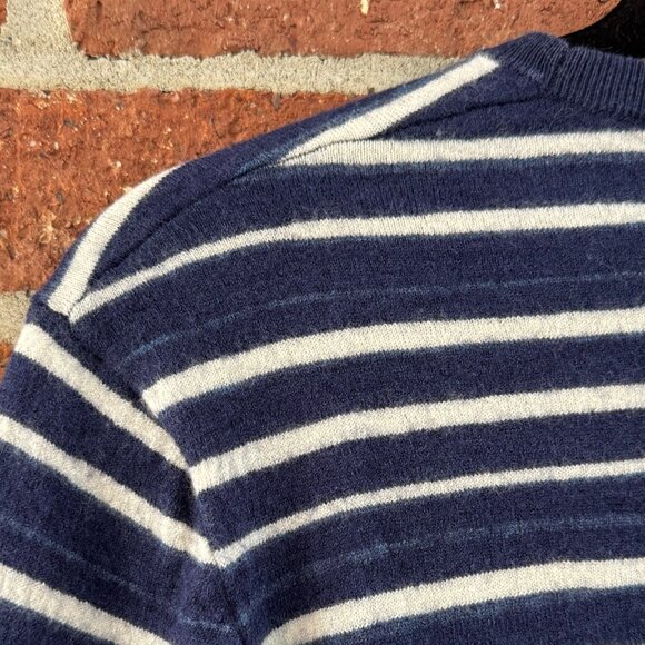 Peter Millar Women’s M Navy White Stripe Wool Silk Linen Sweater - Picture 7 of 9